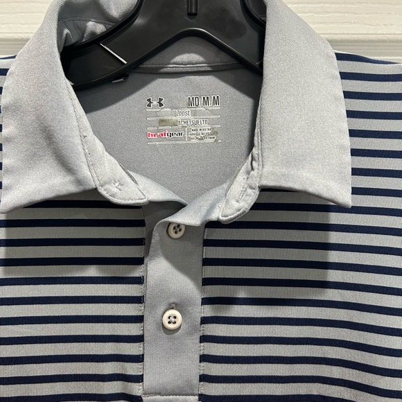 Under Armour Golf Sports Polo. Dri-fit and loose fit, size medium. - Picture 5 of 6